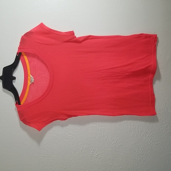 Energie Size L Top Neon Peach / Orange Thin Material Top - Picture 1 of 7
